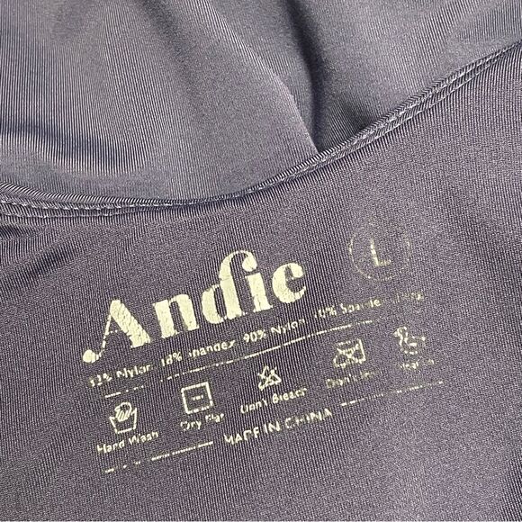 Andie Swim Catalina One Piece Navy Blue Swimsuit, Large. Open clasp back - Picture 8 of 14